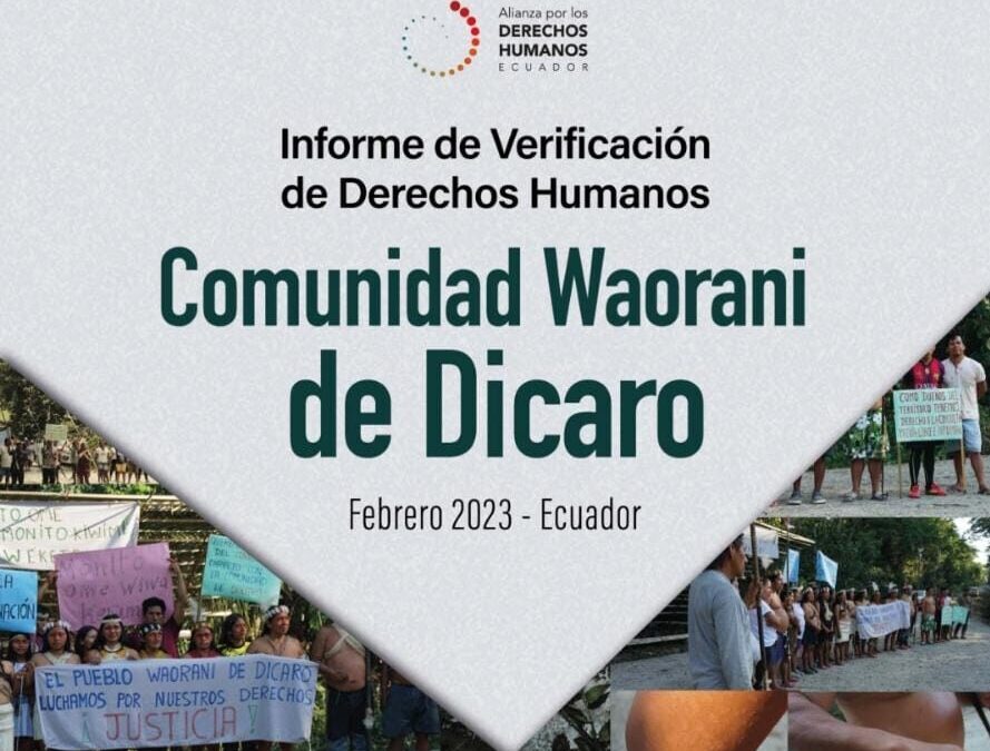 Informe de Verificación de Derechos Humanos Comunidad Waorani de Dicaro