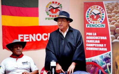 Guido Perugachi, presidente de la FENOCIN, con orden de prisión preventiva en un contexto de incremento del uso abusivo derecho penal contra personas defensoras, pueblos y comunidades indígenas